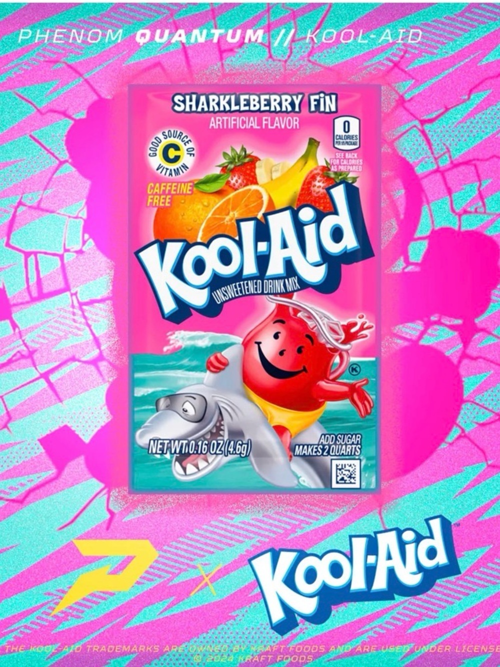 Kool-Aid 'Sharkleberry Fin' Kids Football Cleats Quantum Speed Phenom Elite 3.5 - Picture 2 of 9